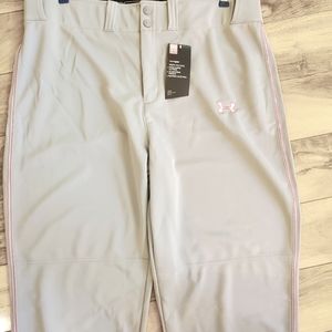 Under Armour Heat Gear Baseball Pants Sz XL Gray NWT